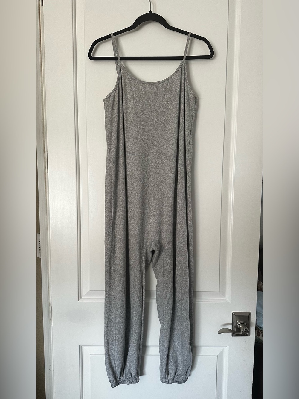 Light Gray Sleeveless Wide-Leg Jumpsuit